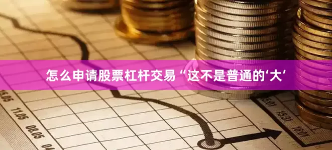 怎么申请股票杠杆交易“这不是普通的‘大’